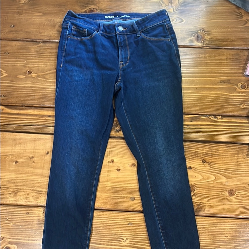 Women's Mid-Rise Dark Blue Jeans Pop Icon Skinny Old Navy 4R